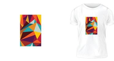 t shirt design concept, triangle color pattern vector