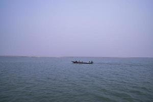 16 January 2023 Traditional fishing Boat in the Padma river - Bangladesh photo