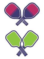 colorful pickleball bat vector