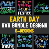 Earth Day Svg Bundle Design. vector