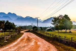 Rural landscape in Asia photo