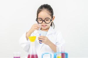 science and children concept girl photo