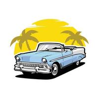 Premium Classic Car Vector Art Illustration Design. Ready Made Vintage Vector Art Illustration. Best for T-Shirt Design