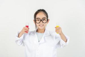 science and children concept girl photo