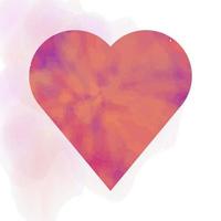 watercolor heart vector