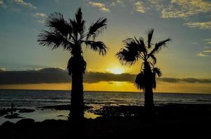 Sunset over the sea photo