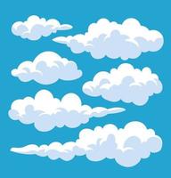colección de nubes de dibujos animados vector