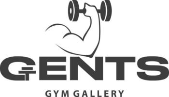 Vector minimalist logo gym masculine gents isolated on white background