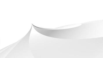 Clean white minimalist background animation with a gently spiraling curved geometric shape. This simple motion background is full HD and looping. video