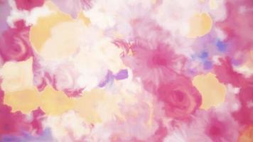 Abstract floral motion background animation in the style of a watercolor painting. Flowers include alstroemeria, carnation, chrysanthemum, daisy, gerbera, gladiola, hydrangea and rose. video