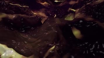 Abstract psychedelic dark liquid marble effect motion background. video