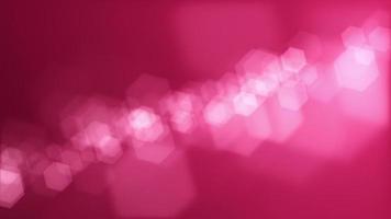 sfocato bokeh luci sfondo. Questo elegante magenta movimento sfondo animazione con esagonale lente sfocatura bokeh particelle è pieno HD e un' senza soluzione di continuità ciclo continuo. video