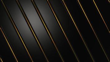 Dark metallic motion background with glowing gold diagonal lines. Full had and loopable. video