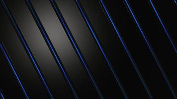 buio metallico movimento sfondo con raggiante blu diagonale Linee. pieno aveva e loopable. video