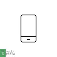 Mobile phone line icon. Simple outline style. Minimal smartphone, telephone, cell phone, technology concept. Vector illustration isolated on white background. EPS 10.