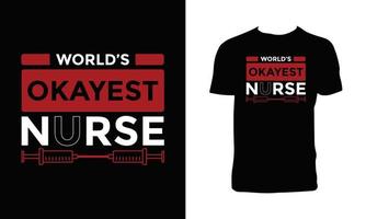 Nurse Vector Graphic T Shirt Design.