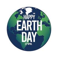 Happy Earth Day Vector Template