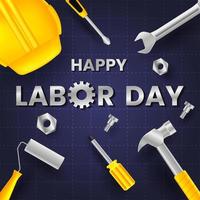 Happy labor day vector design template