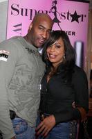 Randy Ritchwood  girlfriend Niecy Nashat the GBK Emmy Gifting Suites at the Mondrian Hotel  in West Los Angeles CA onSeptember 19 20082008 photo