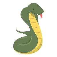 Wildlife cobra icon cartoon vector. Snake head vector