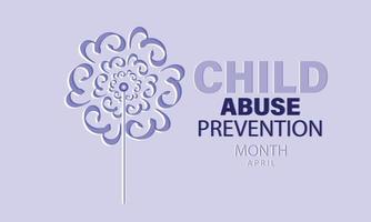 April is  National Child abuse prevention and awareness month. Template for background, banner, card, poster vector