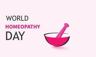 World Homeopathy day. Template for background, banner, card, poster vector