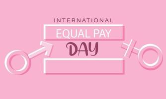 Equal Pay Day. Template for background, banner, card, poster vector