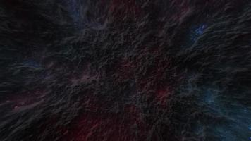 fliegend durch dunkel, rot und Blau Rauch Explosionen, Wolken oder Nebel. voll hd und Schleifen Bewegung Hintergrund Animation. video