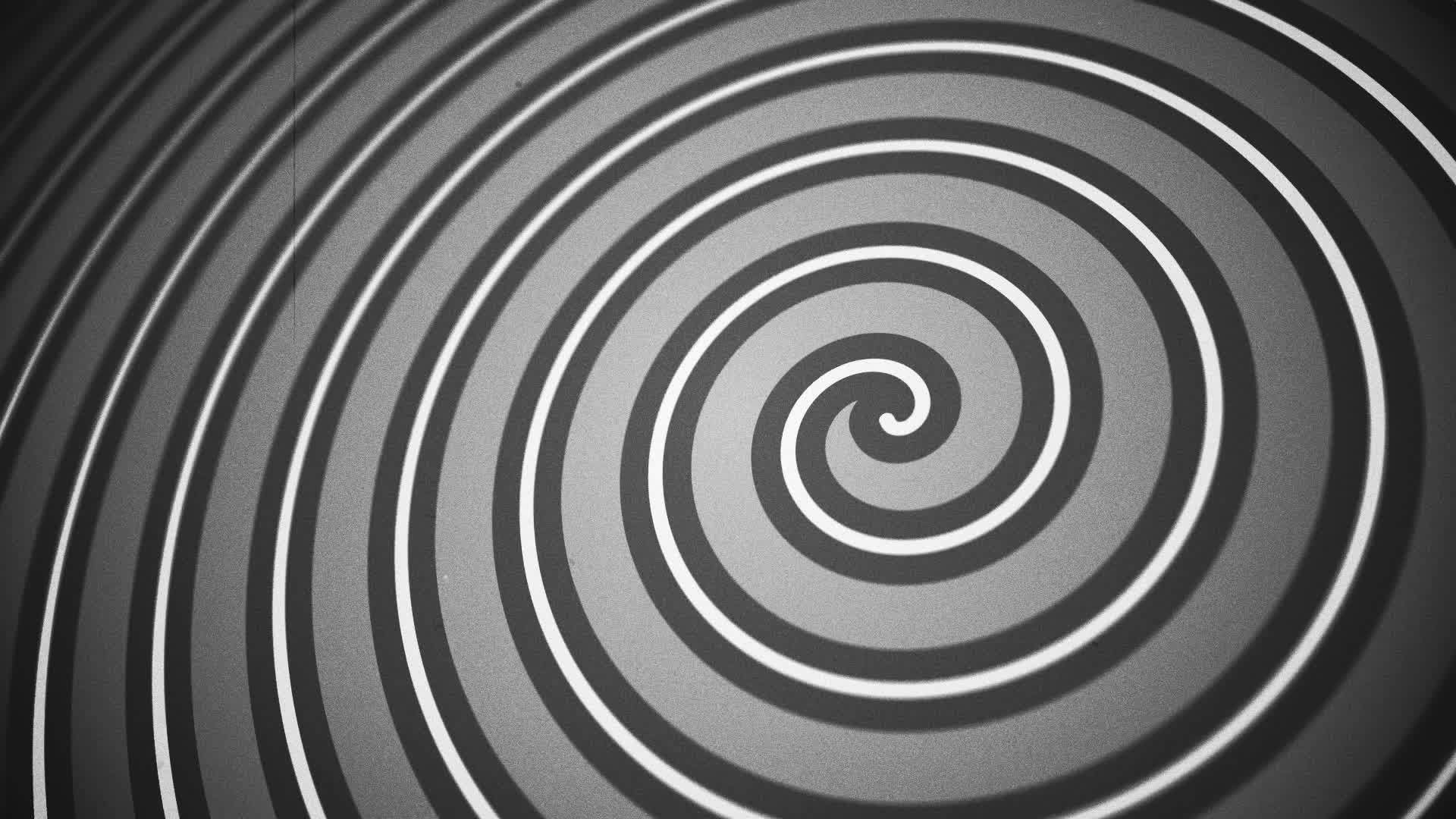 Vintage, hypnotic circus style spiral motion background animation