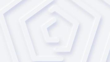 White minimalist hexagonal maze neomorphism motion background. video