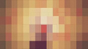 Patchwork Decke Mosaik Stil Hintergrund mit texturiert Stoff bewirken im warm Farben - - wiederholbar, voll hd Bewegung Hintergrund geeignet zum Kunst und Kunsthandwerk Videos. video