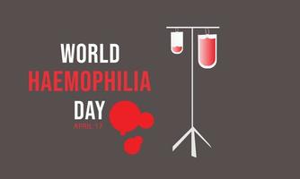 World Haemophilia Day. Template for background, banner, card, poster vector