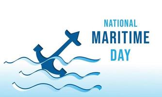 National Maritime Day. Template for background, banner, card, poster vector