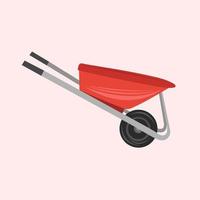 Wheelbarrow vector illustration for graphic design and decorative element