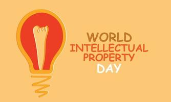 World Intellectual Property Day. Template for background, banner, card, poster vector