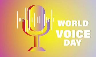 World Voice Day. Template for background, banner, card, poster vector