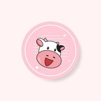 Cow label illustration .re-editable.suitable for your business.vector illustration .eps 10 vector