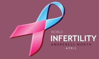 April is world infertility awareness month. Template for background, banner, card, poster vector