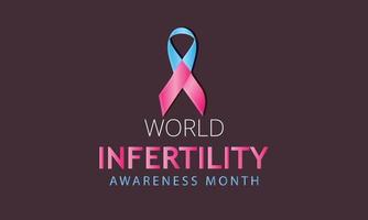 April is world infertility awareness month. Template for background, banner, card, poster vector