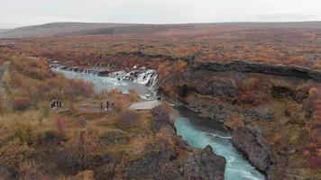 Hraunfossar Waterfall, Iceland video