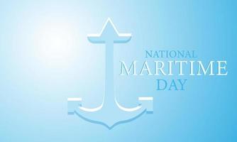 National Maritime Day. Template for background, banner, card, poster vector