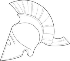 Greek classic antique helmet illustration vector