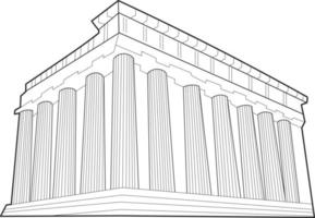 Ancient greek architectural columns illustration vector