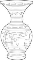 Greek classic antique vase illustration vector