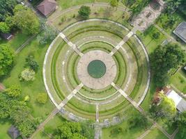 aerial view of the park which has a beautiful pattern. photo