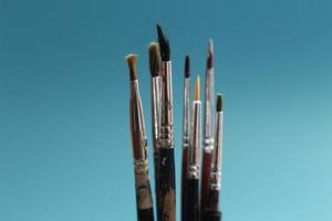 a close up of a painting brush photo