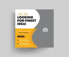 Corporate social media Post square banner for your business advertising improvement design template vector