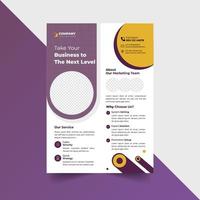 Elegant And Creative Purple Themed Business Flyer For Your Business With Smart Use Of Circular Shapes. vector