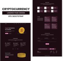 New Generation Crypto Currency Trading Landing Page Designed In An Isometric Manner With A Vibrant Color Theme For Investing In Crypto Exchange Platform And Simplifying Crypto Trading. vector