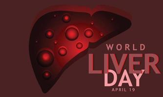 World Liver day. Template for background, banner, card, poster vector